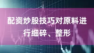 配资炒股技巧对原料进行细碎、整形